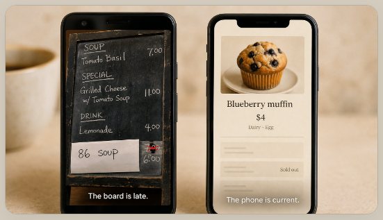 MenuBoard — A digital menu you can edit in seconds.