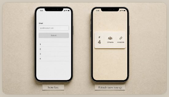 WaitlistPro — A waitlist that rewards the people who bring friends.